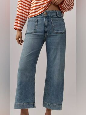 Anthropologie/maeve collete cropped Blue Cropped Jeans